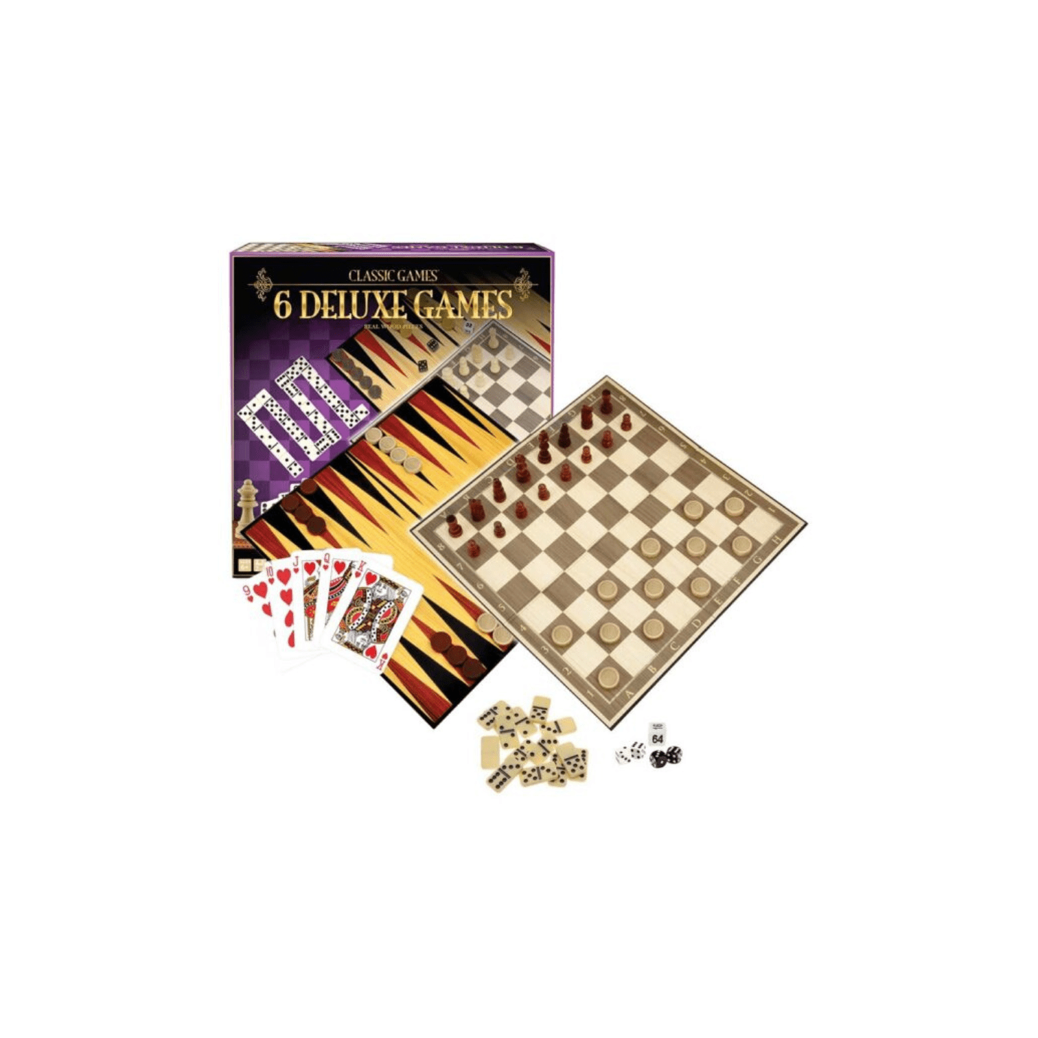6-in-1 Wooden Games